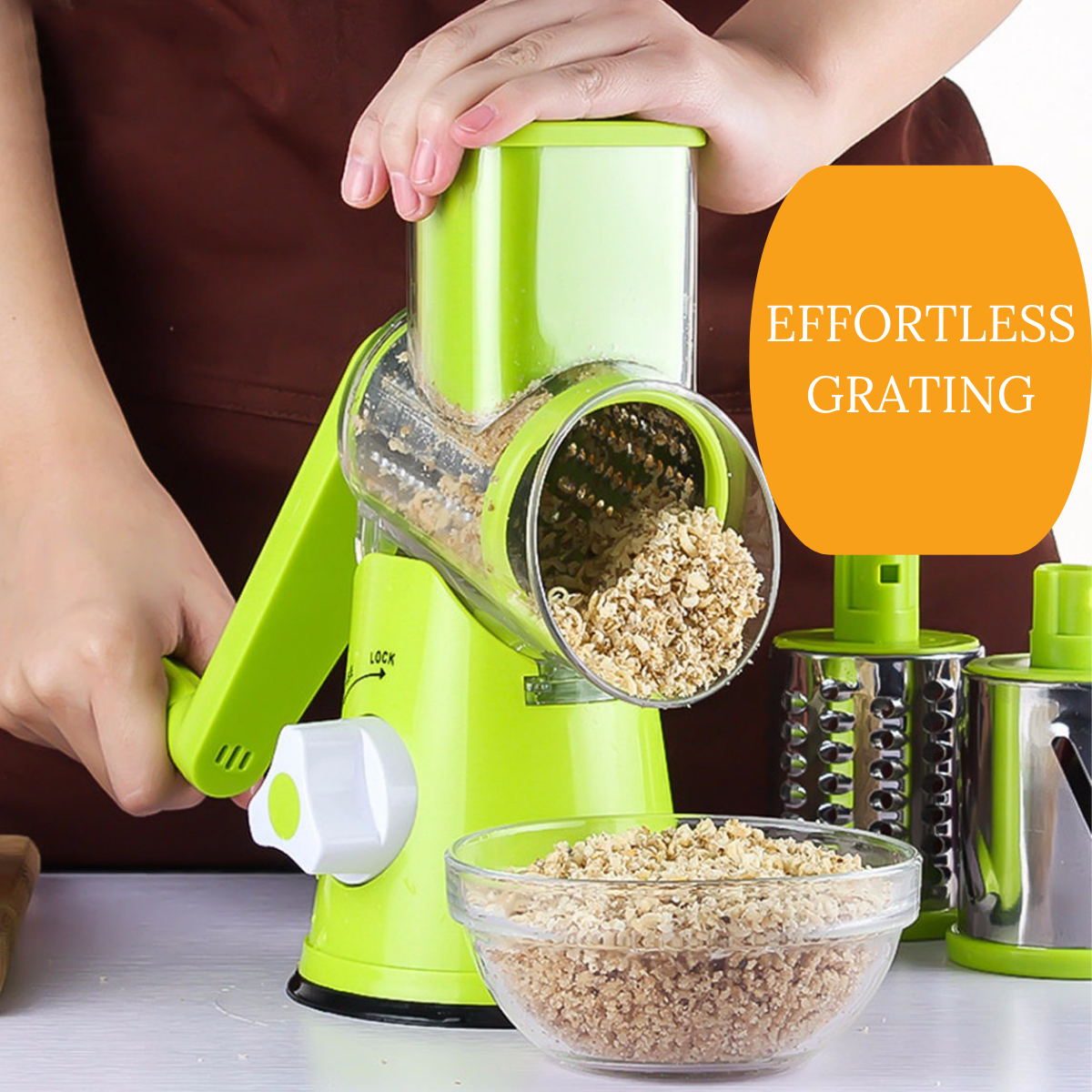 SliceEasePro™ Tabletop Rotary Grater